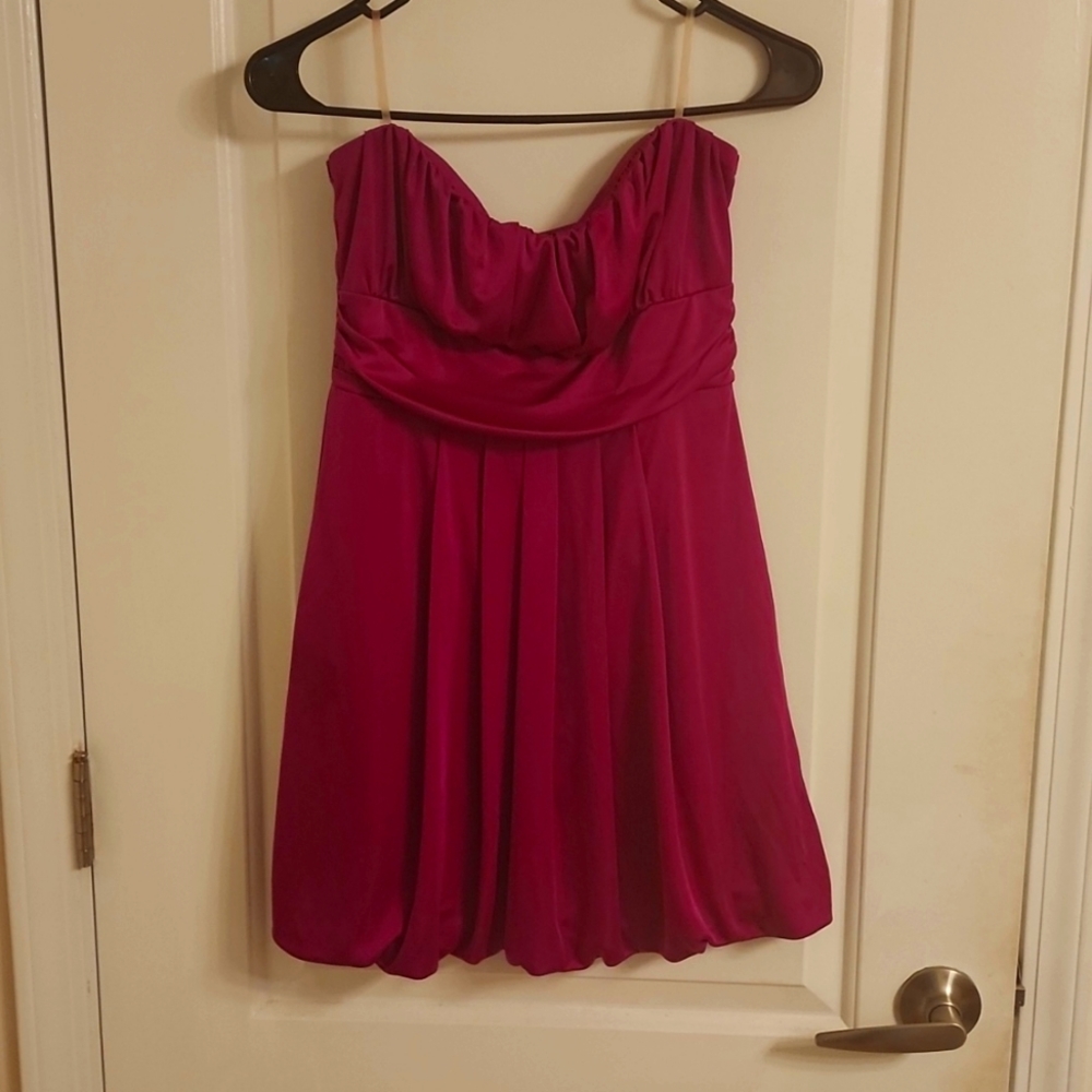 Strapless mini dress